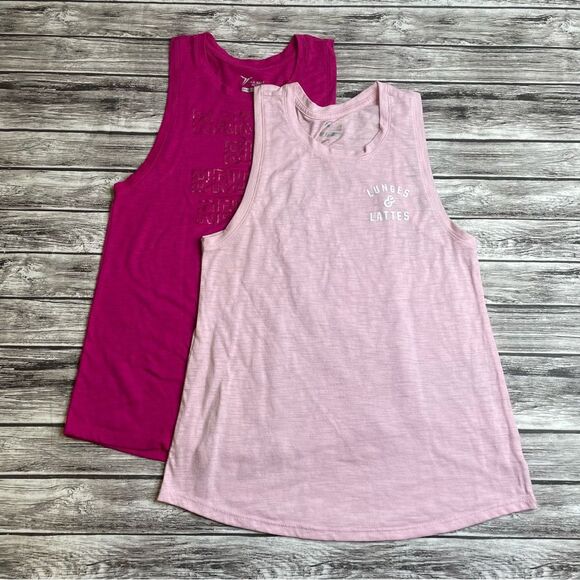 Set of 2 Old Navy Active Women's Loose Fit Go-Dry Tank Tops Pink S SM Small - Picture 1 of 13